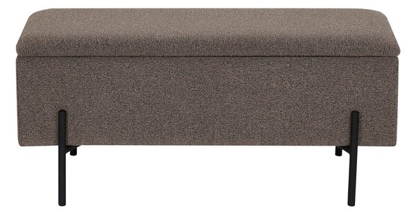 Panchina marrone con rivestimento in bouclé Watford – House Nordic