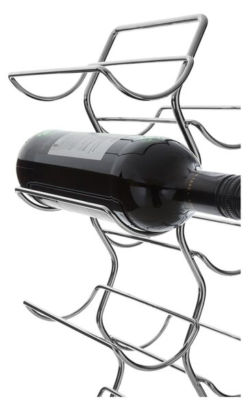 Portabottiglie in metallo argentato 12 bottiglie Jaxen - Premier Housewares
