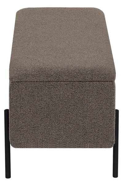 Panchina marrone con rivestimento in bouclé Watford – House Nordic
