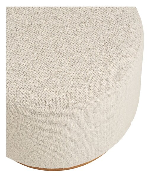 Poggiapiedi beige con rivestimento in bouclé Daisy – House Nordic