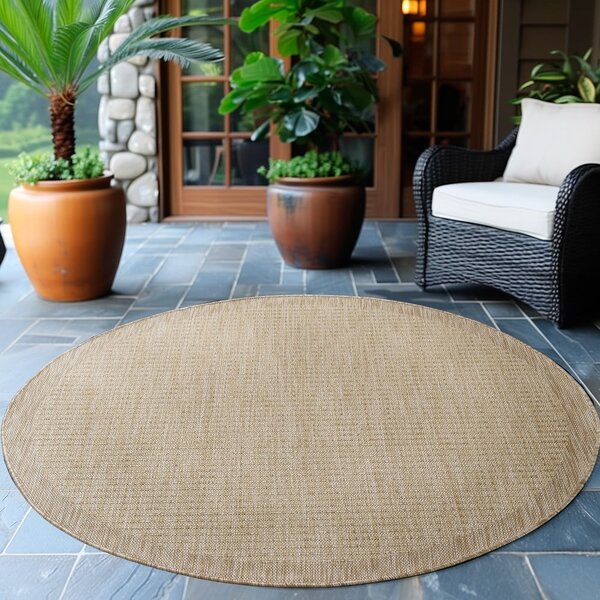 Tappeto tondo beige per esterni ø 120 cm Giza - Ayyildiz Carpets