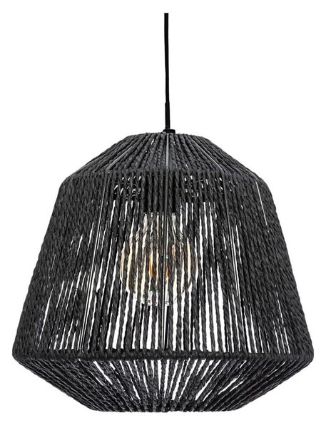 Atmosphera - Lampadario a sospensione con filo JILY 1xE27/40W/230V iuta nero