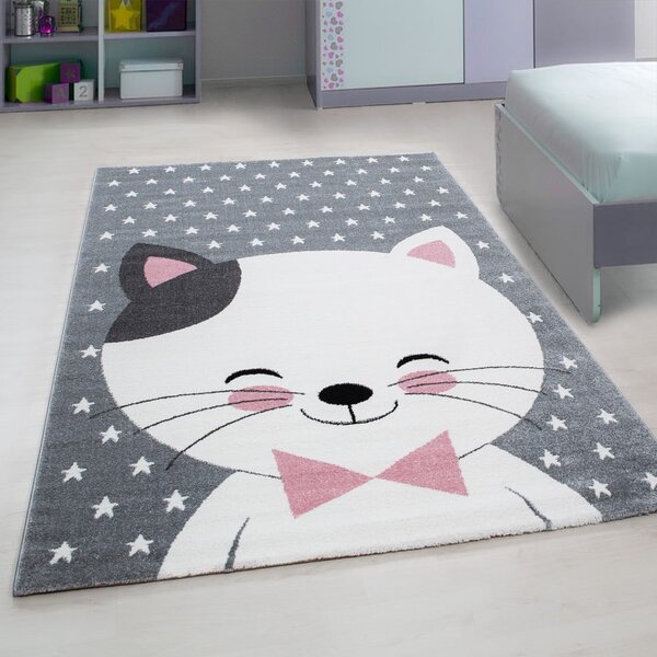 Tappeto per bambini rosa-grigio 80x150 cm Kids - Ayyildiz Carpets