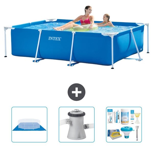 Piscina fuori terra rettangolare - 220x150x60 cm - composta da 4 parti - modello S21248