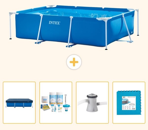 Piscina fuori terra rettangolare - 220x150x60 cm - 5 pezzi - Modello SCB2