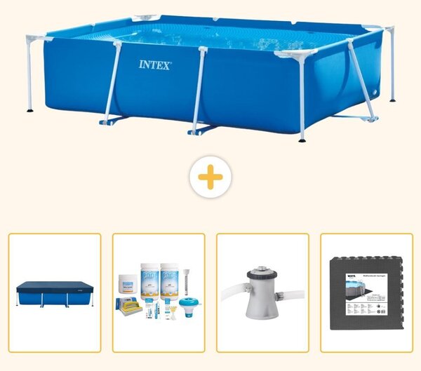 Piscina fuori terra rettangolare - 220x150x60 cm - 5 pezzi - Modello SCB3