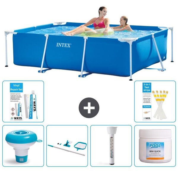 Piscina fuori terra rettangolare - 220x150x60 cm - 7 pezzi - Modello S22342
