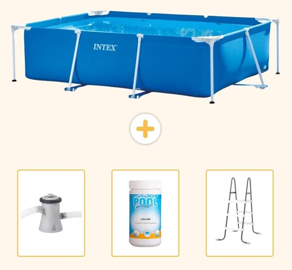Piscina fuori terra rettangolare - 220x150x60 cm - 4 pezzi - Modello SCB84