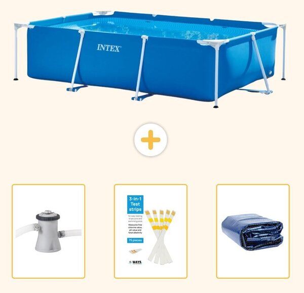 Piscina fuori terra rettangolare - 260x160x65 cm - 4 pezzi - Modello SCB74