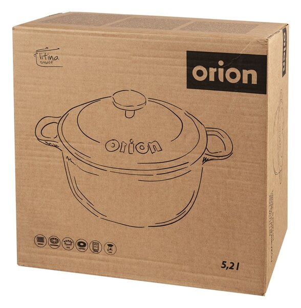 Pentola in ghisa con coperchio incluso adatta all'induzione 5,2 l LITINA SMALT - Orion