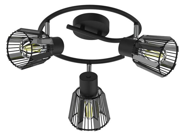Prezent 27518 - Faretto PONTEO 3xE27/40W/230V nero