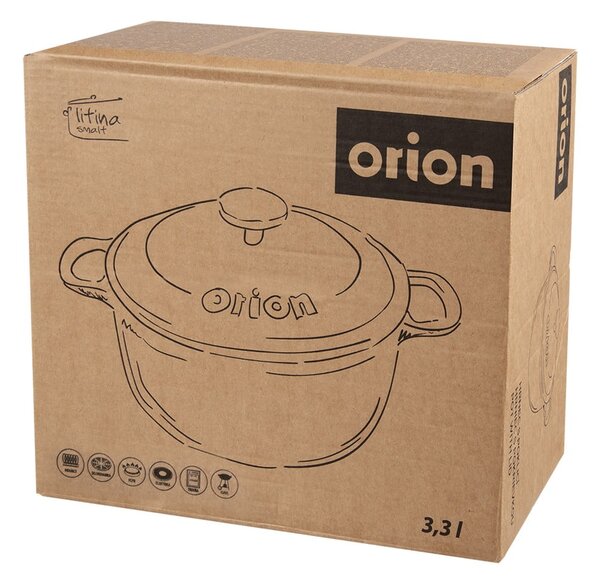 Pentola in ghisa con coperchio incluso adatta all'induzione 3,3 l LITINA SMALT - Orion