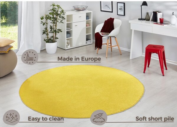 Tappeto rotondo giallo ø 133 cm Fancy - Hanse Home