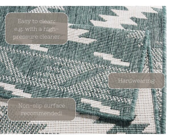 Tappeto per esterni verde e crema , 250 x 80 cm Malibu - NORTHRUGS