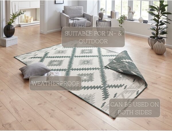 Tappeto da esterno verde e crema , 230 x 160 cm Malibu - NORTHRUGS