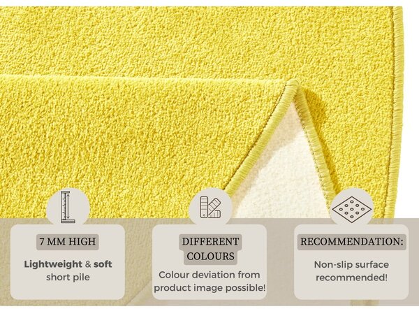 Tappeto rotondo giallo ø 133 cm Fancy - Hanse Home