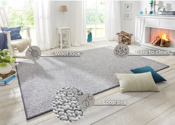 Tappeto grigio 80 x 150 cm Wolly - BT Carpet
