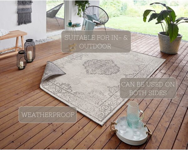 Tappeto da esterno grigio e crema , 160 x 230 cm Cebu - NORTHRUGS