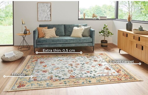 Tappeto in viscosa beige 160x230 cm Oriental - Nouristan
