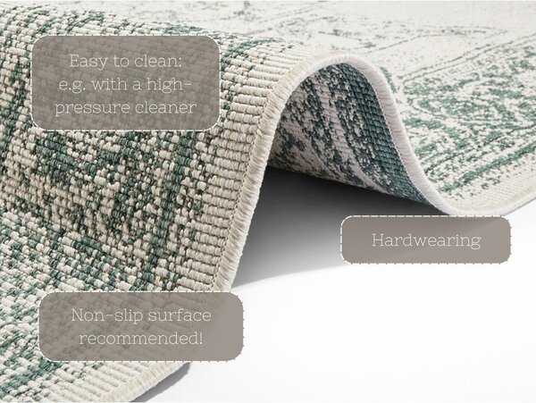 Tappeto da esterno verde e crema , 160 x 230 cm Borbon - NORTHRUGS