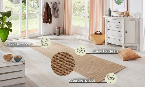 Passatoia da interno ed esterno beige 80x250 cm Nature – Hanse Home