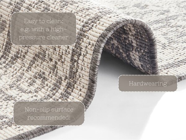 Tappeto da esterno grigio e crema , 160 x 230 cm Cebu - NORTHRUGS