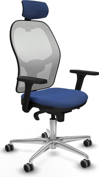 Sedia da ufficio con poggiatesta Piqueras y Crespo 3D086G2 blu navy