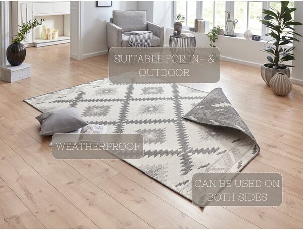 Tappeto da esterno grigio e crema , 170 x 120 cm Malibu - NORTHRUGS