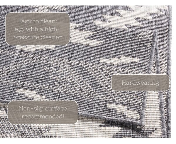 Tappeto da esterno grigio e crema , 170 x 120 cm Malibu - NORTHRUGS