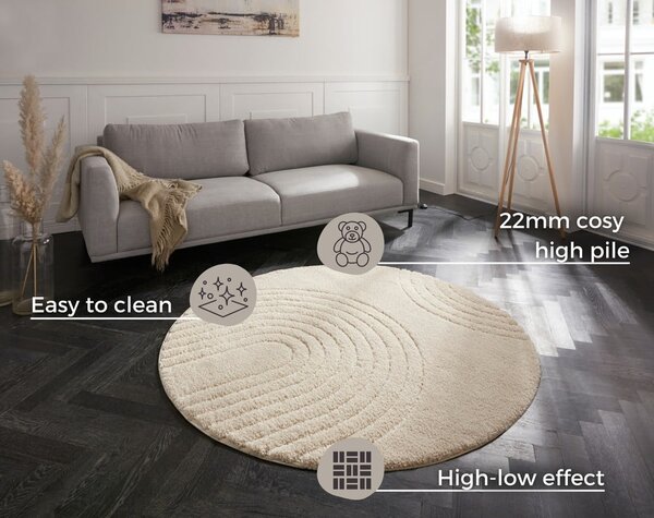 Tappeto bianco crema , ø 160 cm Norwalk Fergus - Mint Rugs