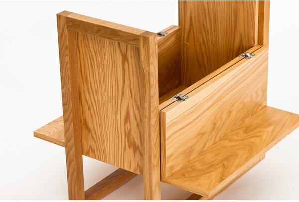 Mobile da vino in legno di quercia in colore naturale 59x60 cm NewEst - Woodman