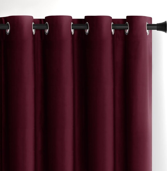 Tenda parzialmente oscurante burgundy in velluto 140x245 cm Eyelets – Restilo