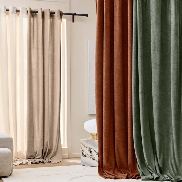 Tenda verde in bouclé 140x260 cm Winona – douceur d'intérieur