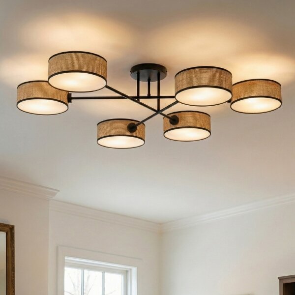 Plafoniera MAGA 6x E14/10W/230V beige
