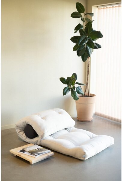 Materasso futon grigio-beige 70x200 cm Wrap Linen Beige/Dark Grey - Karup Design
