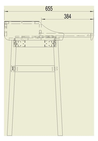 Tavolo da lavoro con piano estraibile , larghezza 115 cm Carteret - Woodman