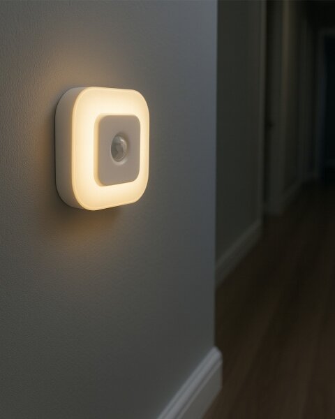 Luce notturna con sensore LED/0,5W/4,5V 3xAAA bianco