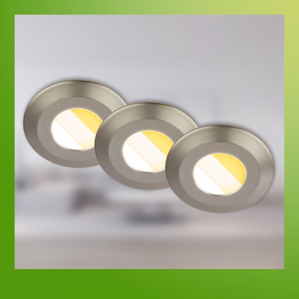 Briloner 7588032-SET 3xLED Lampada da incasso per bagno KLIRA LED/4,9W/230V IP44 cromo