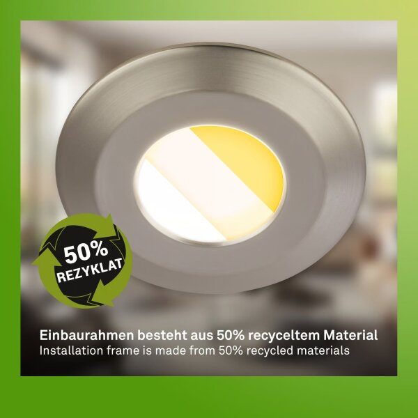 Briloner 7589032 - Set 3xLED dimmerabili, faretti da incasso per bagno KLIRA LED/4,9W/230V IP44 cromato