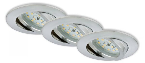 Briloner 7296-039 - Set da 3 faretti LED da incasso per bagno, 6,5W/230V IP23