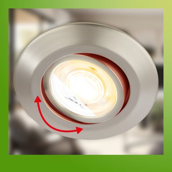Briloner 7586032 - Set da 3 LED Plafoniera da incasso per bagno KLIRA LED/4,9W/230V IP23 cromo