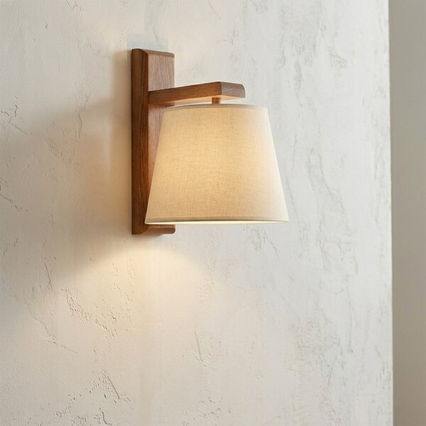 Applique AIDA 1xE27/15W/230V rovere/crema