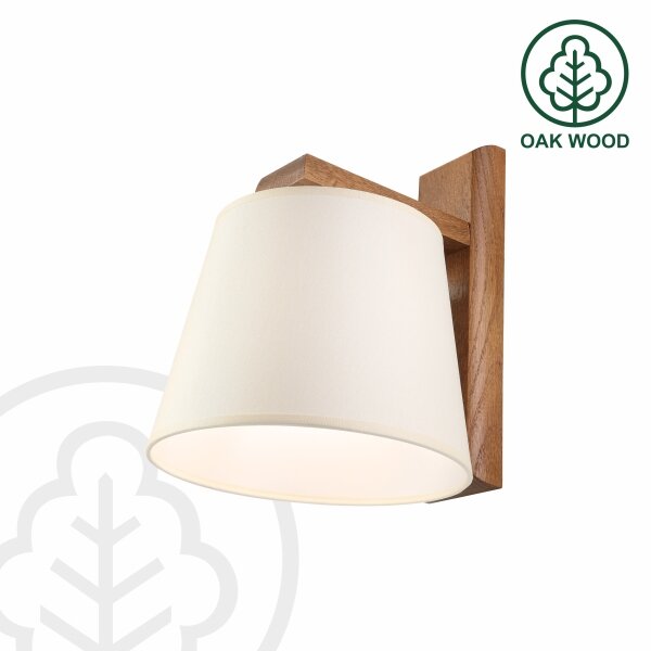 Applique AIDA 1xE27/15W/230V rovere/crema