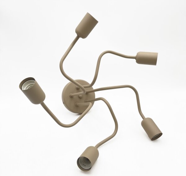 Plafoniera CHARLIE 5xE27/15W/230V beige