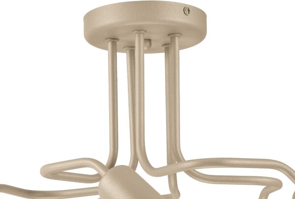 Plafoniera CHARLIE 5xE27/15W/230V beige