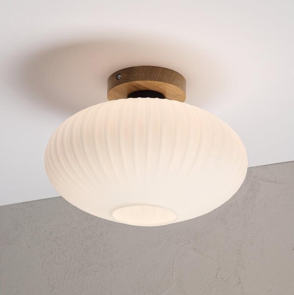 Plafoniera HARMA WOOD 1xE27/15W/230V rovere/bianco diam. 30 cm