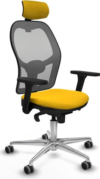 Sedia da ufficio con poggiatesta Piqueras y Crespo 3D086G2 Giallo