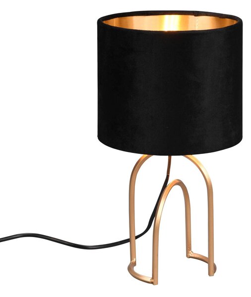 Lampada da tavolo Grace, Ø 18 cm, nero/oro