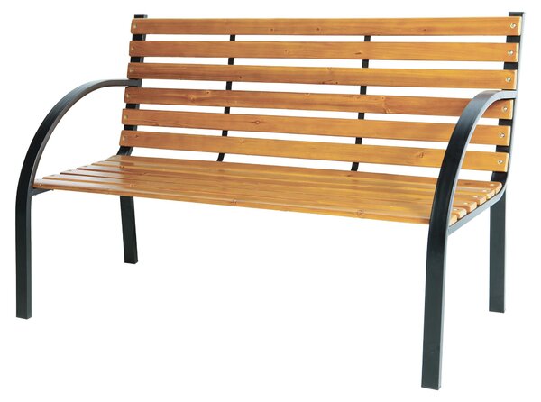 JUMI: Panchina da giardino per terrazza, balcon o parco, con schienale, in legno. Panchine per l'esterno