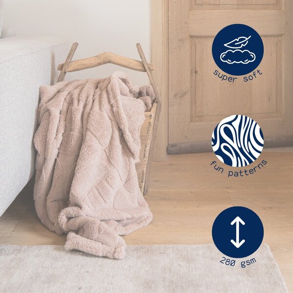 Coperta rossa/arancione in micropile 150x200 cm Rena – Tiseco Home Studio